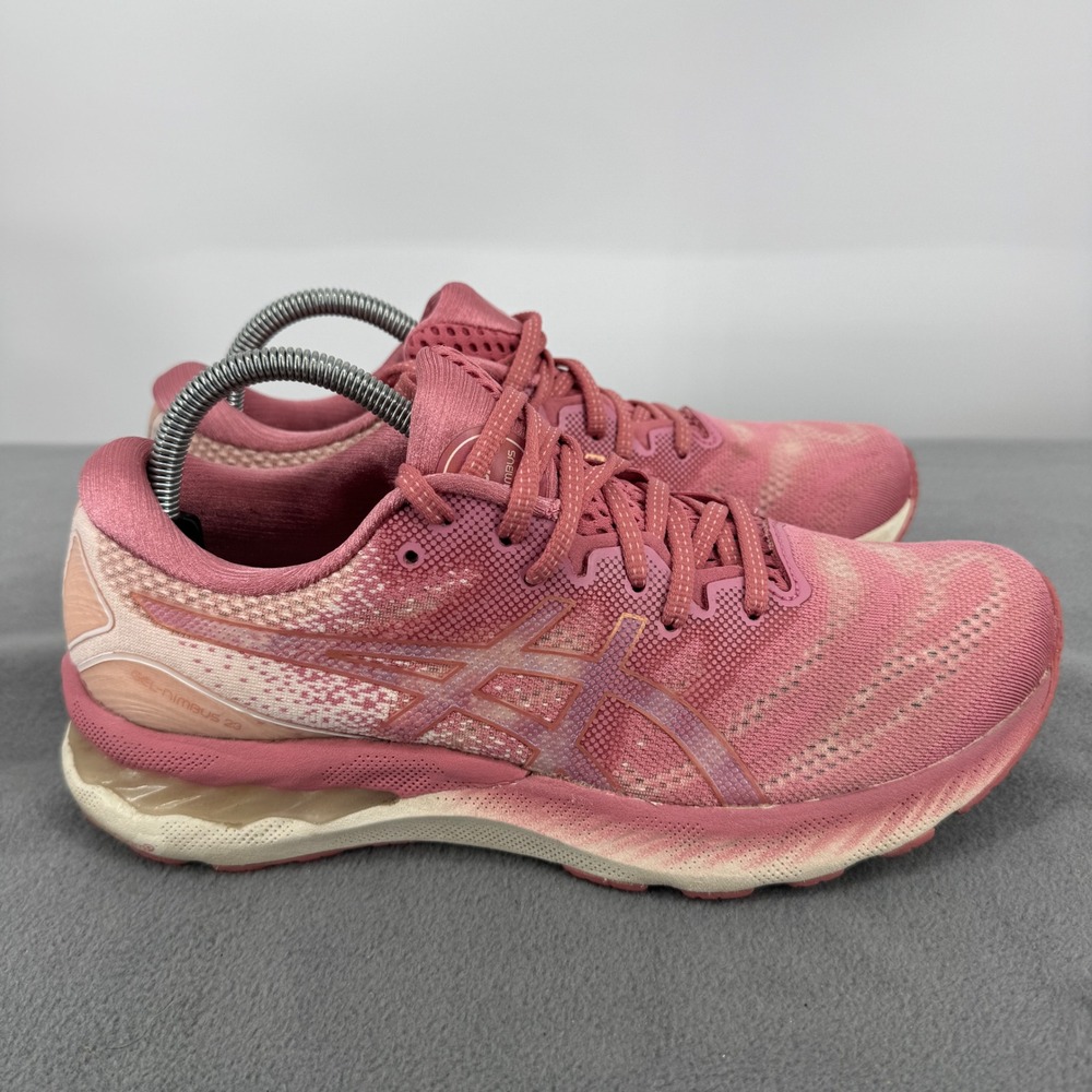 ASICS Gel-Nimbus 23 Womens 10 Running Shoes Pink Rose Gold 1012A885